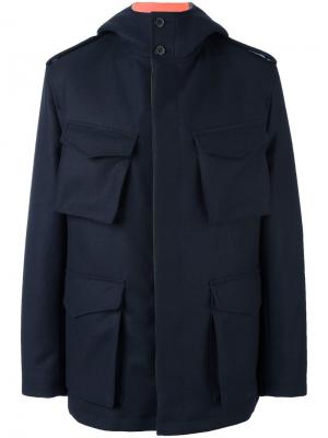 Куртка с карманами Wooster + Lardini. Цвет: синий
