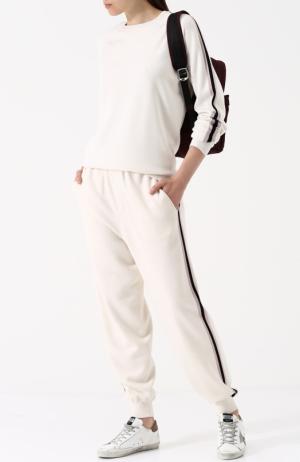 Шелковый костюм Olivia Von Halle. Цвет: бежевый