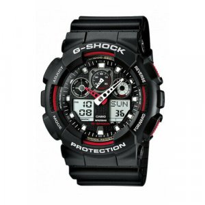 Наручные часы G-Shock GA-100-1A4, черный, мультиколор CASIO. Цвет: черный/микс/серебристый
