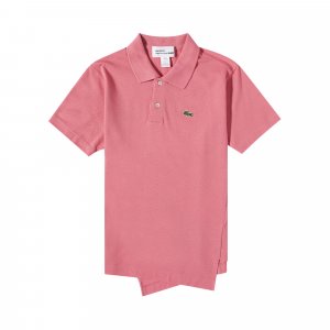 Рубашка-поло с короткими рукавами SHIRT x Lacoste, розовая Comme des Garçons