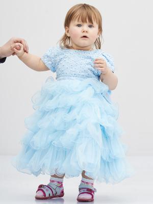 Платье Baby Moses. Цвет: голубой