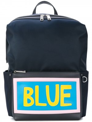 Рюкзак с нашивкой Blue Fendi. Цвет: синий