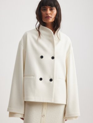 Межсезонное пальто , белый NA-KD