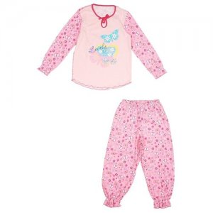 Пижама для девочки Эста, размер 92, розовый Эста-esta. Цвет: розовый