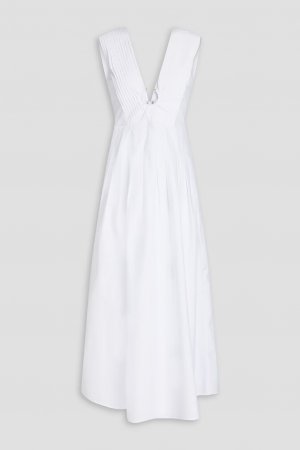 Платье макси из шамбре со складками Peta , белый Rachel Gilbert