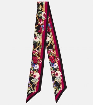 Шелковый шарф с цветочным принтом , мультиколор Dolce&Gabbana