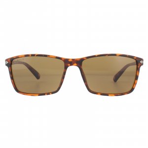 Коричневые прямоугольные черепаховые поляризованные солнцезащитные очки Rubbertouch Brown Touch montana, коричневый Montana