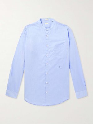 Хлопковая рубашка с воротником-стойкой Noto2 MASSIMO ALBA, синий Alba