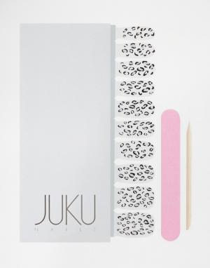 Прозрачные наклейки для ногтей с животным принтом Juku Nails. Цвет: животный