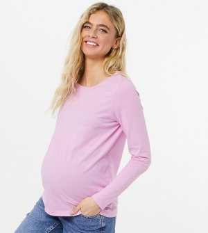Сиреневый лонгслив для будущих мам -Фиолетовый цвет Pieces Maternity
