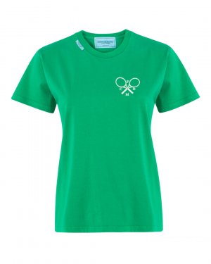 Хлопковая футболка Forte Dei Marmi Couture. Цвет: зеленый