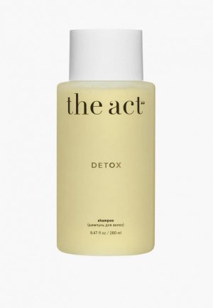 Шампунь The Act бессульфатный  для глубокого очищения уход за волосами DETOX, 280 мл. Цвет: белый