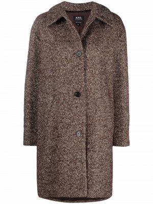Фактурное пальто A.P.C.. Цвет: коричневый