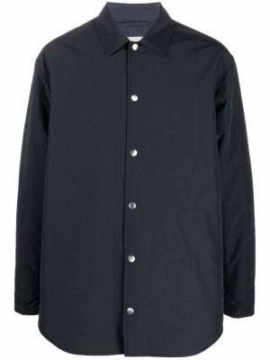 Пальто-рубашка на пуговицах Jil Sander. Цвет: синий
