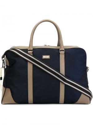Дорожная сумка с контрастным панельным дизайном Canali. Цвет: синий