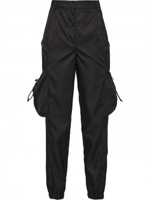 Укороченные брюки с завышенной талией Prada. Цвет: черный