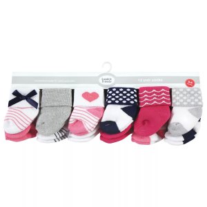 Махровые носки для новорожденных девочек и малышей, бантики Luvable Friends