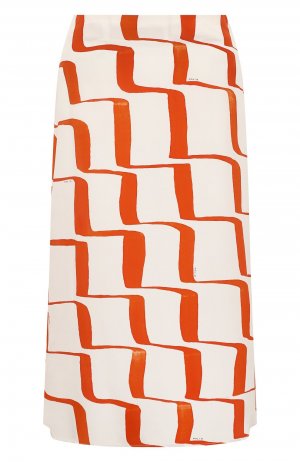 Шелковая юбка Kiton. Цвет: оранжевый