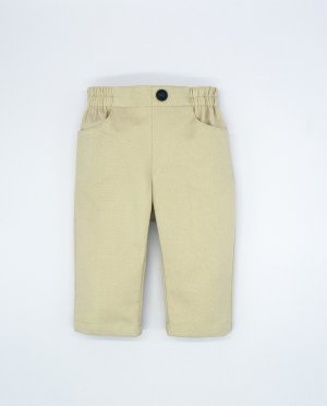 Бежевые хлопковые штаны для мальчика , бежевый Fina Ejerique