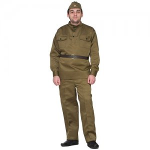 Карнавальный костюм Фабрика солдат люкс Бока. Цвет: зеленый
