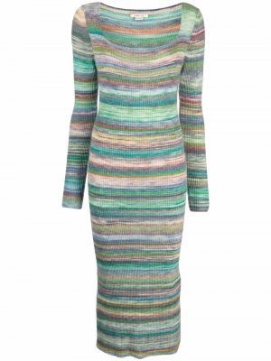 Трикотажное платье в полоску Paloma Wool. Цвет: зеленый