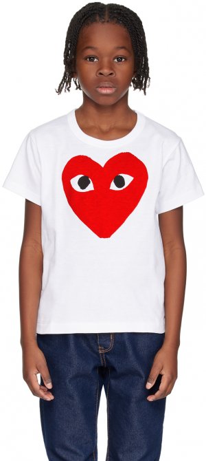 Детская футболка с большим сердцем Comme Des Garcons Garçons