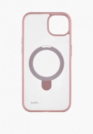 Чехол для iPhone uBear 15 Plus  Clip Mag Case, MagSafe совместимый, усиленный, силк-тач. Цвет: розовый