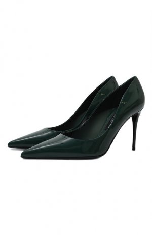 Кожаные туфли Lollo Dolce & Gabbana. Цвет: зелёный