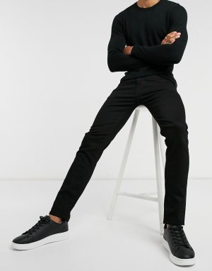 Черные джинсы скинни из органического хлопка -Черный цвет Selected Homme