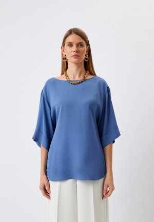 Блуза Luisa Spagnoli Binago. Цвет: голубой