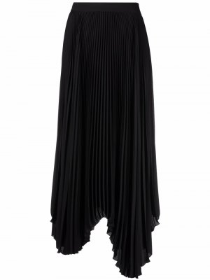 Плиссированная юбка макси асимметричного кроя DONDUP. Цвет: черный