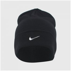 Шапка Nike Cuffed Swoosh CW6324-010. Цвет: черный