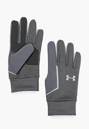 Перчатки беговые Under Armour Mens CGI Run Liner Glove. Цвет: серый