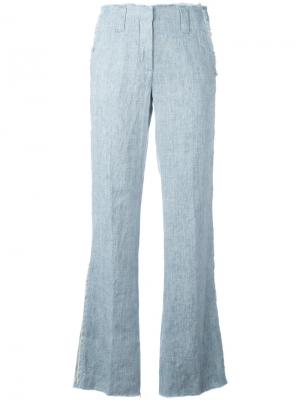 Расклешенные брюки с необработанным низом Dondup. Цвет: синий