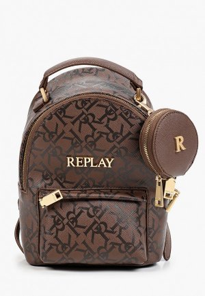 Рюкзак и кошелек Replay. Цвет: коричневый