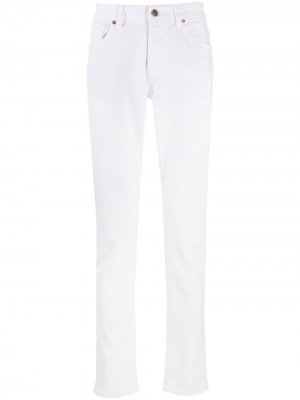 Узкие джинсы средней посадки Drumohr. Цвет: белый