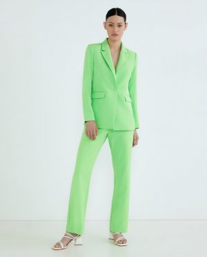 Женские прямые классические брюки Yas, зеленый YAS. Цвет: зеленый