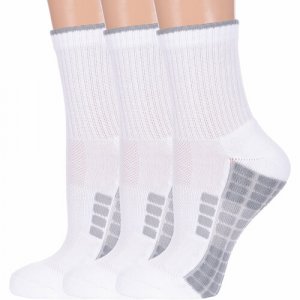Носки , 3 пары, размер 25, белый PARA socks. Цвет: белый