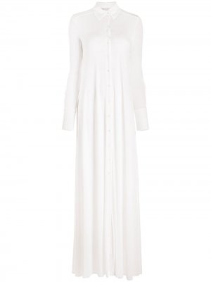 Длинное платье-рубашка Emilio Pucci. Цвет: белый