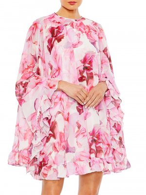 Мини-платье-кейп Ieena с цветочным принтом , розовый Mac Duggal