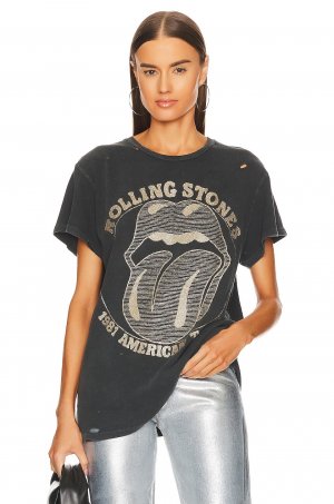 Футболка the Rolling Stones Destroyed, цвет Coal With Glitter Madeworn