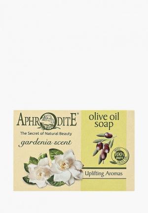Мыло Aphrodite оливковое, с ароматом гардении, 100 г. Цвет: зеленый
