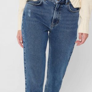 Женские джинсы прямого кроя темного цвета JACQUELINE DE YONG Jdy