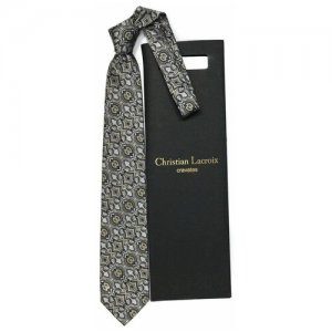 Модный серый галстук 837288 Christian Lacroix. Цвет: серый