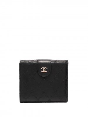 Стеганый бумажник Chanel Pre-Owned. Цвет: черный