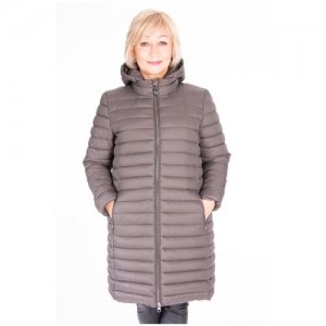 Куртка женская зимняя , большие размеры, размер 56, цвет темный-хаки BELLE. Цвет: хаки