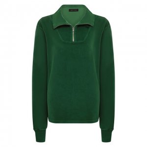 Хлопковый пуловер Les Tien. Цвет: зелёный