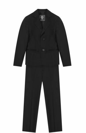 Шерстяной костюм с пиджаком на двух пуговицах Dal Lago. Цвет: чёрный
