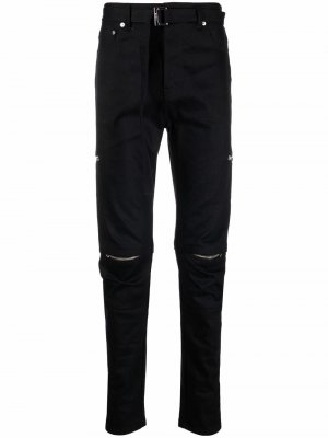 Zip-detail straight-leg jeans sacai. Цвет: черный