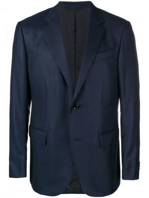 Приталенный пиджак Ermenegildo Zegna. Цвет: синий